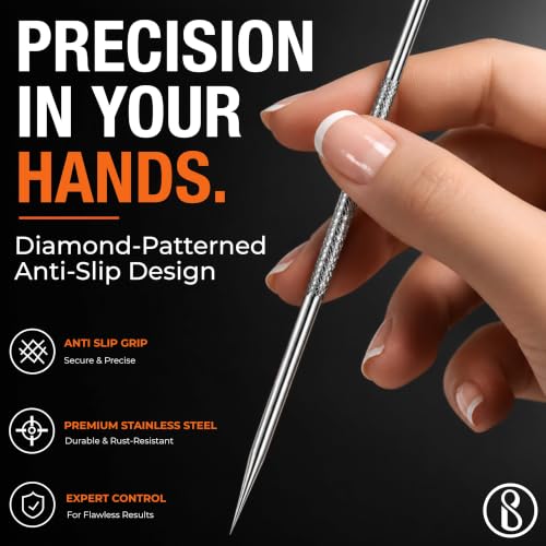 Image of Beaute Secrets Acne Extractor Kit, Blackhead Tweezers and Needle, Pimple Remover tools, Ingrown Hairs And Facial Impurities Removal Set