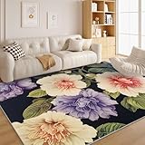 【Doux et Confortable】 Fabriqué en matériau à poils ras et en microfibre, le moquette est doux au toucher et se sent bien sous vos pieds, adapté aux chambres, aux salons et autres zones qui ont besoin de confort, gardant vos pieds au chaud sur les sols froids