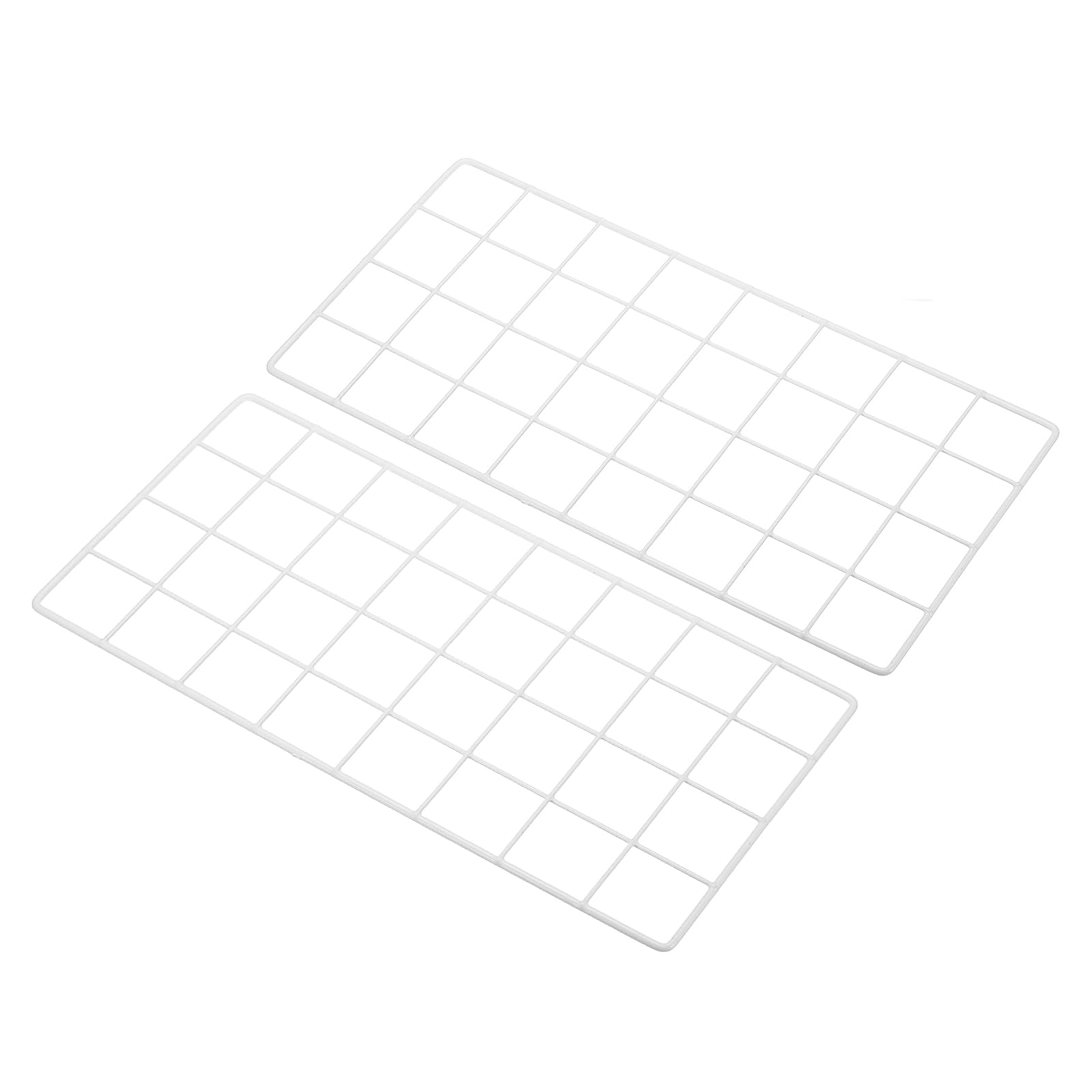 PATIKIL 40x20cm Wire Grid Panel, 2 Pack Board Photo Pictures Memo Display Grid Panels Hanging Organizer Wall Decorative Panel for Home Office Wedding, White