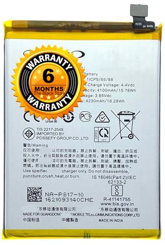 Image of The Black Store Original Replacement Part for Compatible Replacement Part for Replacement Part for Oppo A15 / Oppo A15s / CPH2179 / CPH2185 / BLP817 4230mAh with Warranty