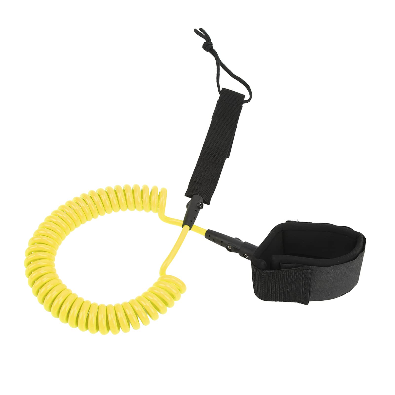 Corde de Pied de Surf 7 Mm 10 Pieds Enroulée Haute élasticité Légère pour Planche de Paddle Planche de SurfNoire, Cette Corde de Pied s'adapte à Toutes Les Chevilles Pendant Le