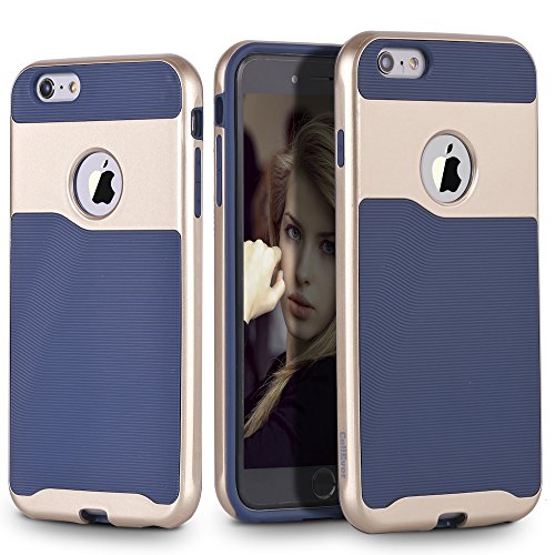 iPhone 6 Plus Case, CellEver [AeroPro Defense Series] Slim Premium Shock-Absorbing TPU Case for Apple iPhone 6 Plus / 6S Plus (5.5 inch) - Navy Blue