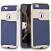 CellEver AeroPro Defense Series Slim Shock-Absorbing TPU Case for Apple iPhone 6 Plus / 6S Plus (5.5 inch) - Navy Blue / Gold