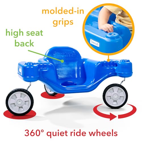 Image of Simplay3 Galaxy Glider Ride-On Toy for Toddlers and Kids Ages 1-1 /2 to 5 Years, 360-Degree Spinning Sensory Riding Toy for Kids, Blue
