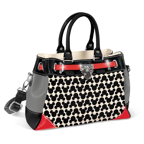 The Bradford Exchange Disney Mickey Mouse All Ears Fashion Handbag Adorned With An All Over Pattern Of Mickey Mouse Ears With An Adjustable Strap And Silver Tone Hardware (Multicolor)2