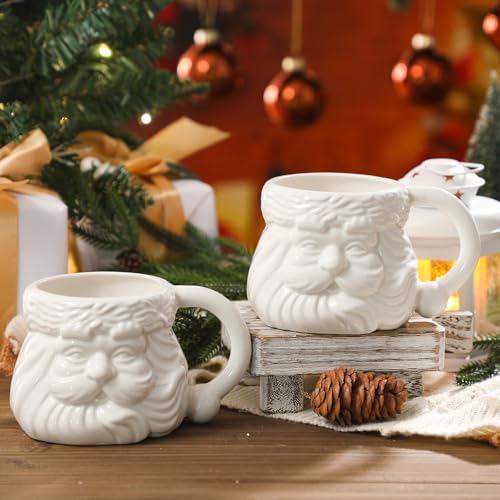 Juego de 2 Tazas Santa Claus de Cerámica 16 oz miniatura 4