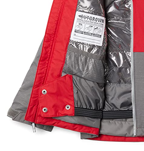 Columbia Boys' Little Alpine Action II Jacket, City Grey Heather/MTN Red, X-Small - Image 7