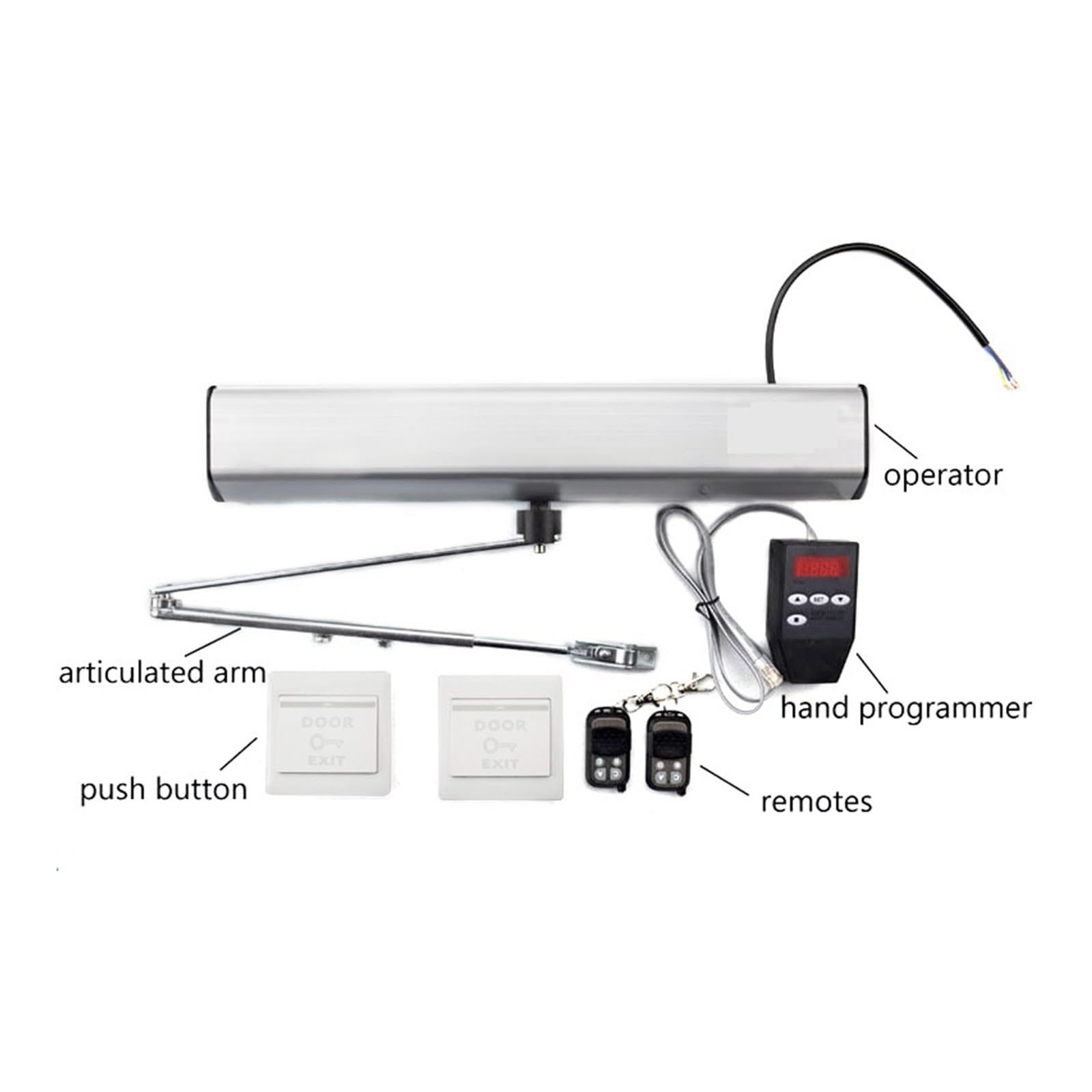 Kit de abridores automáticos de puertas Motor eléctrico for puerta batiente, la máquina eléctrica for puerta batiente con un peso máximo de puerta de 120 kg es automática para accesorios para puertas