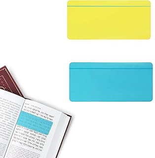 Overlay Dyslexia Overlay, Blue and Yellow 2PCS Overlays for Reading Dyslexia Guided Reading Ruler Highlight Strips Reading Tracking Rulers for Dyslexia to Reduce Visual Stress