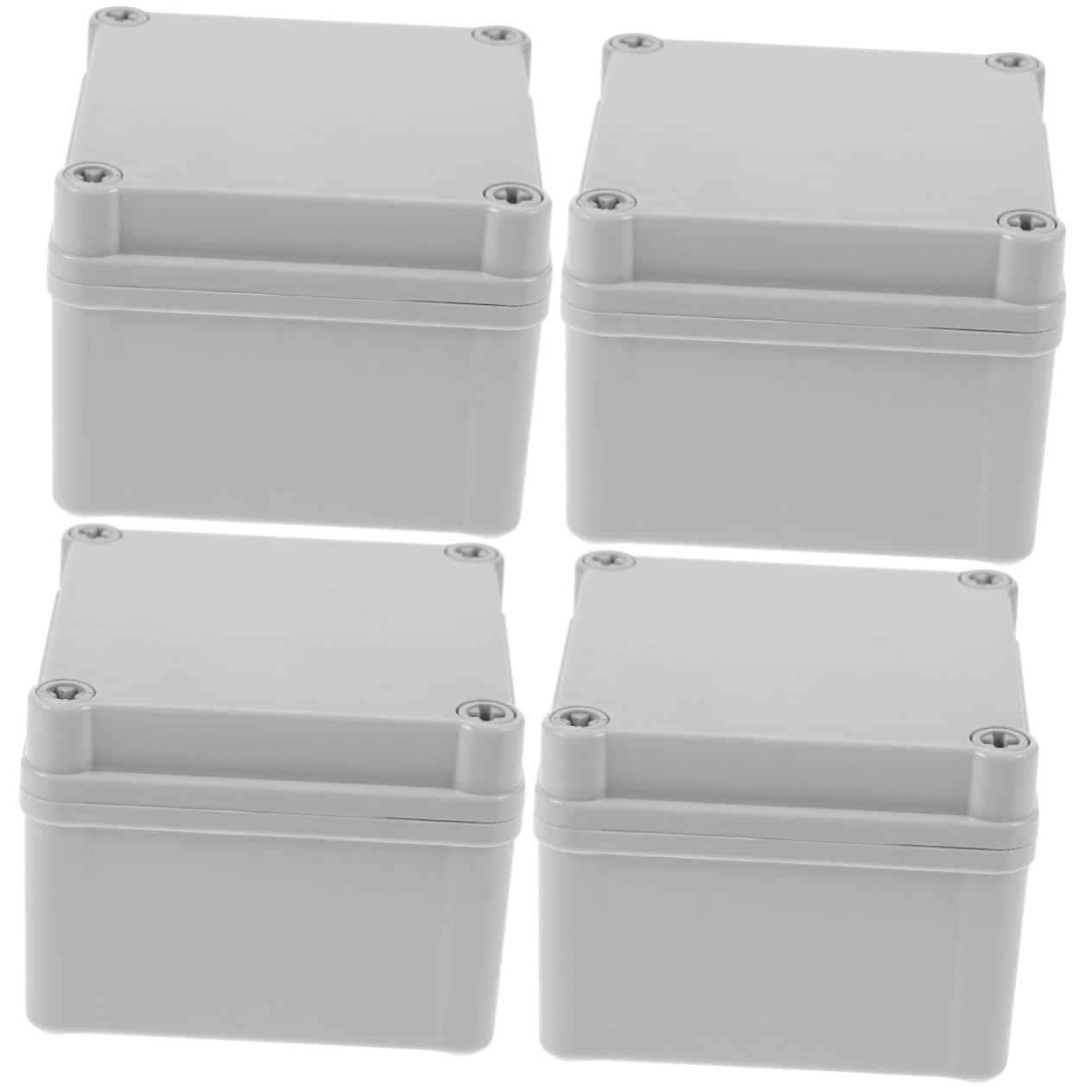 4pièces Boîte De Jonction Électrique Plastique Étanche Pour Extérieur Câblage Installation Rapide Et Pratique Résistante Aux Impacts Isolation Électrique Idéale Pour