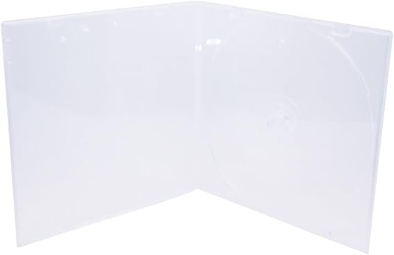 Maxtek 5.2mm Durable CD Case, Slim Single Clear PP Poly Plastic Cases, 100 Pack.