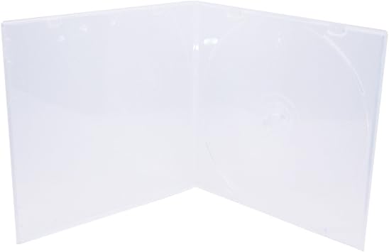 Maxtek 5.2mm Durable CD Case, Slim Single Clear PP Poly Plastic Cases, 100 Pack.