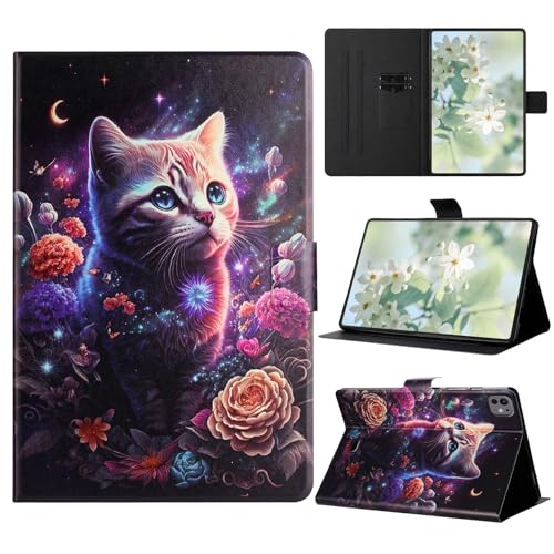Étui iPad Air 5e/4e génération chat aux yeux bleus pour vos voyages