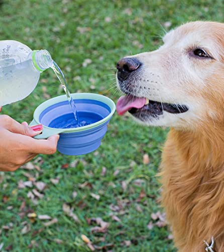 Comedouro e Bebedouro Portátil para Pets Azul - Oikos Animal
