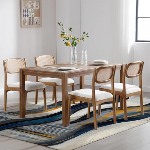 Tapis salon vagues abstraites antidérapant lavable moderne - 5