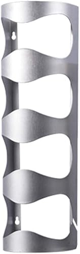 Miniatura 2 de HAOZHAO 4 Bottles Creative Stainless Steel Wall Mounted Red Wine Holder Wine Bottle Storage Rack Storage Shelf Holders (Color Silver)