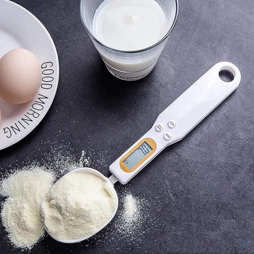 Image of Digital Spoon Scale for Kitchen | 0.1g Precision Electronic Measuring Spoon for Oil, Salt, Sugar & Spices | LCD Display Food Weight Spoon for Diet, Diabetes & Healthy Cooking