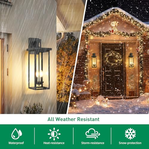 22-Inch-Large-Black-Outdoor-Wall-Lights-Exterior-Lighting-FixturesOutside-Lights-for-HouseFront-Porch-LightWaterproof-Outdoor-Wall-Sconce-Lights-Carriage-Lights-Exterior-LightsE12-Base2 22 Inch Large Black Outdoor Wall Lights Exterior Lighting FixturesOutside Lights for HouseFront Porch LightWaterproof Outdoor Wall Sconce Lights Carriage Lights Exterior LightsE12 Base2