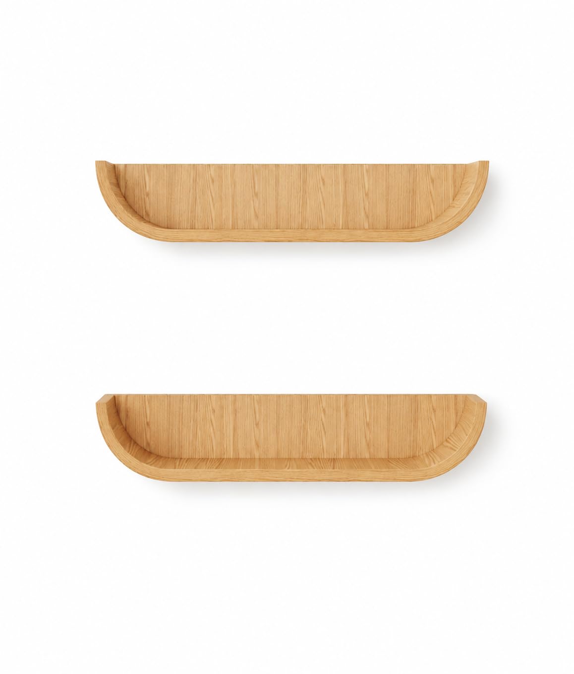 Set de 2 Estanterias de Pared Madera Maciza Pino, Baldas Flotantes Pared 60x20x12cm Diseño U, Estanteria Libros y Decoracion Pared para Salon, Dormitorio Niños o Baño