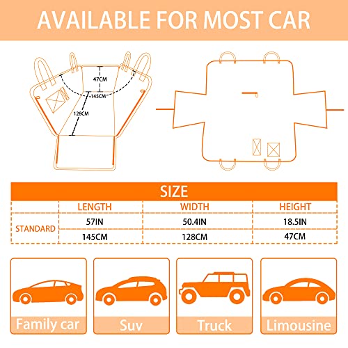 Dog Car Seat Cover for Back Seat Protector, Dogs Hammock Waterproof, Pet Car Accessories, Thick Heavy Duty Nonslip… - Image 3