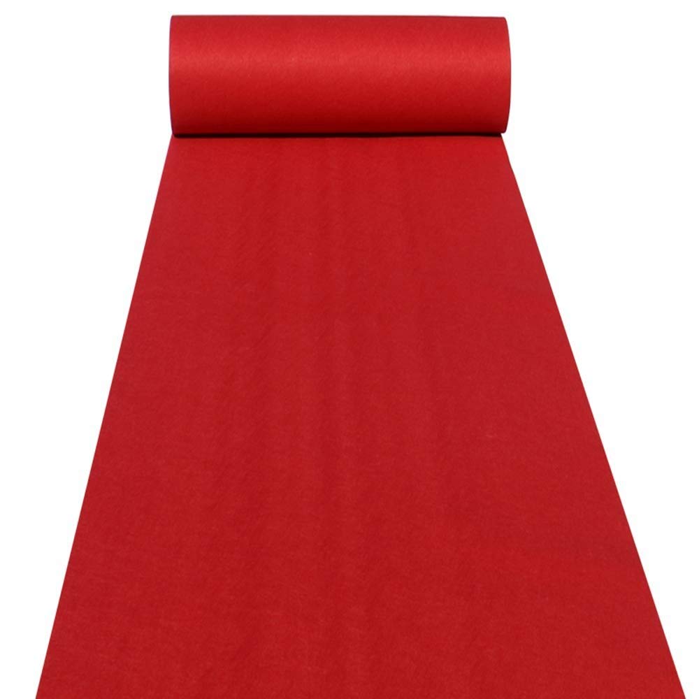 Chemin d'allée de mariage - Décoration d'extérieur pour fête - 60 x 300 cm - Rouge