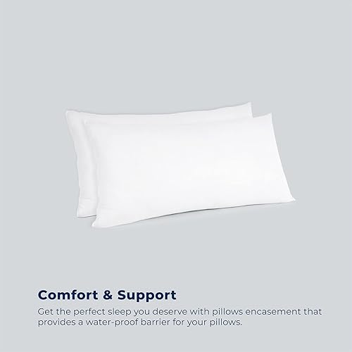 Miniatura 3 de Karin Maki - Juego de 2 protectores de almohada estándar con cremallera, 100% poliéster, impermeables, suaves y transpirables, (20 x 26 pulgadas)