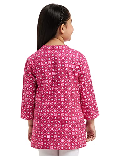 Image of Amazon Brand - Jam & Honey Girl's Cotton Regular Short Kurti