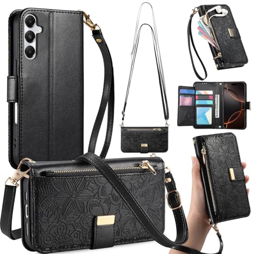 Étui Samsung Galaxy A56 GOKEN housse en cuir PU premium noir