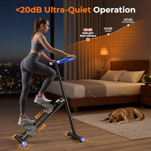 Image of OWLSKY Stair Stepper for Home,Vertical Climber Exercise Machine with Stable Triangular Frame, Smooth & Quiet Motion, Full Body Workout Equipment