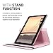 kwmobile Rotating Case Compatible with Samsung Galaxy Note 10.1 2014 Edition - Case PU Leather Tablet Cover with Stand - Rose Gold