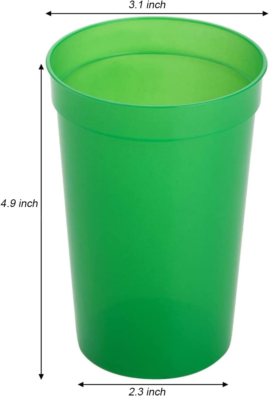 Fasmov 30 Pack 16 oz. Plastic Cups Plastic Tumblers Blank Reusable Drink Tumblers for Parties, Events, Marketing, Weddings, Colorful