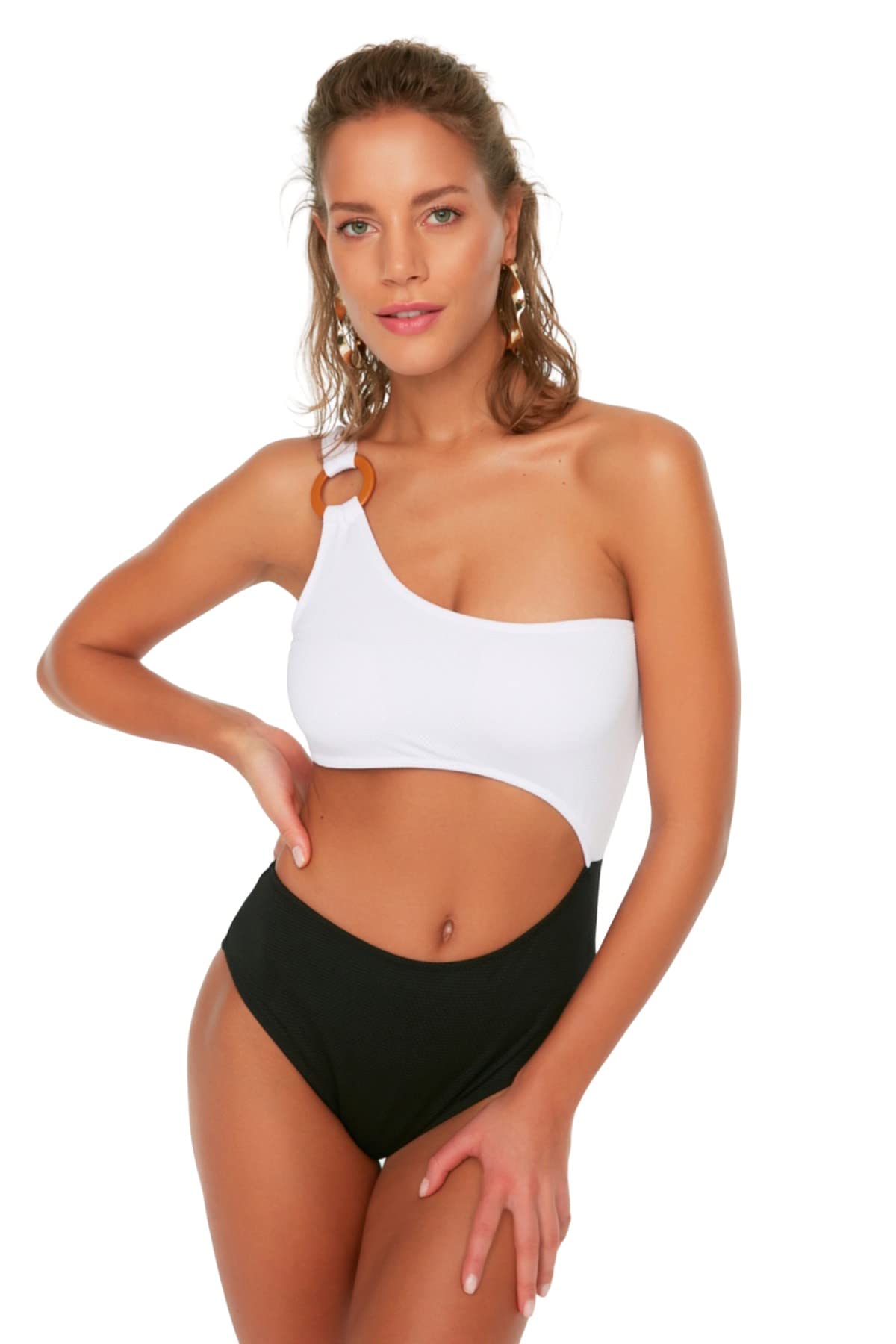 Trendyol Damen Schwarz Tbess22ma0191 Baby Badebekleidung, 66