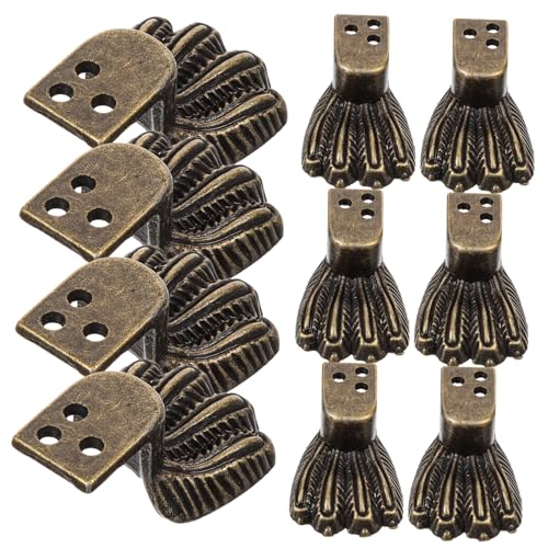 Homoyoyo 10 Piezas Patas Decorativas para Cajas de Madera Esquineras Vintage para Joyero Protectores de Esquinas para Almacenamiento y Muebles Accesorio de Bricolaje Elegante y Funcional