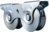 Pulleys Block,Swivel Pulley,Stainless Steel Double Wheel Pulley High Load Bearing Track Wheel Moving Wheel for Sliding Doors and Windows (Size:60#) (Size:50#) (Size:80#) (Color : One Color, Size : 8