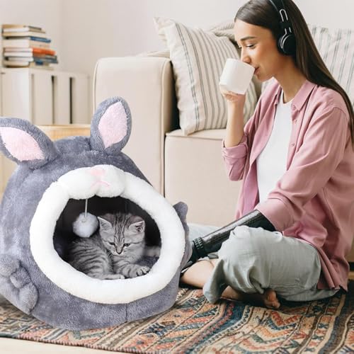 Niche pour chat haut de gamme lit confortable d'intérieur