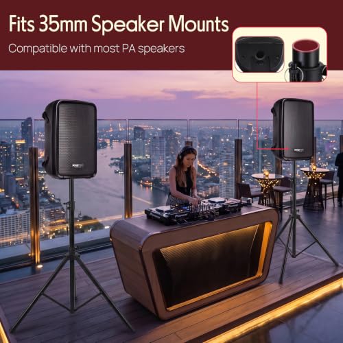 Image of Speaker Stands Pair | Adjustable Speaker Stand Tripod 2-Pack