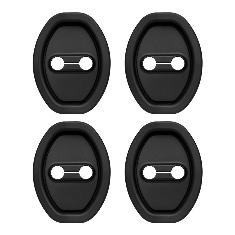 Verazquy Universal 4Pcs Black Silicone Car Door Lock Protectors