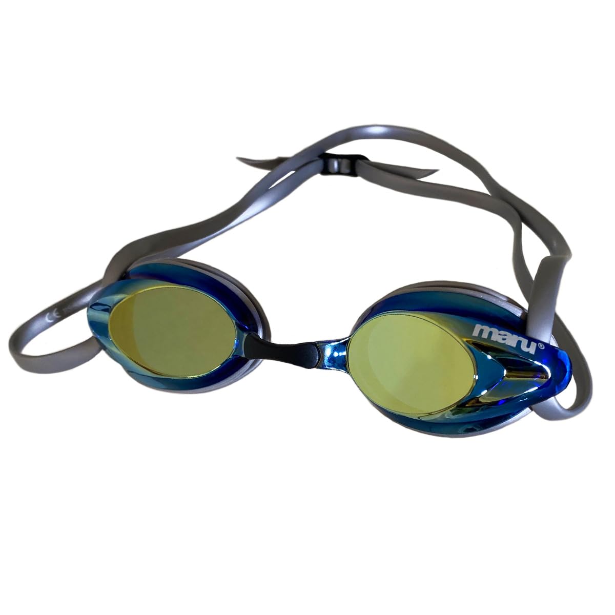 MARU Swimming Goggles for Men Women, Swimming Pool Accessories, Impulse Mirror, Clear Vision with UV Protection and Silicone Seal (Silver/Blue, One Size) Sports & Outdoors