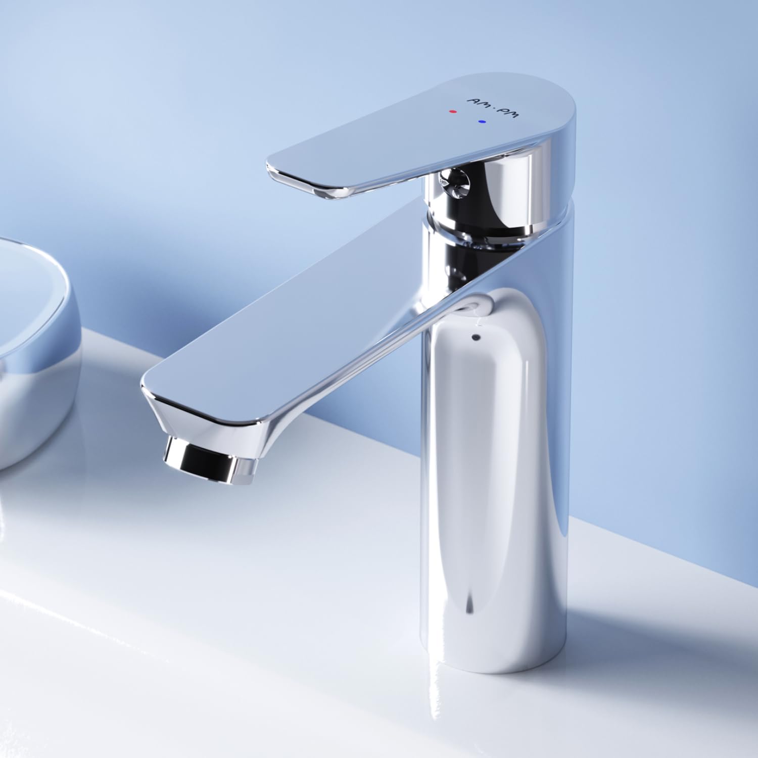 AM.PM Hit FTA02100 - Grifo monomando para lavabo (tamaño S, grifo de lavabo pequeño, cromo, monomando, grifo de lavabo, grifo de lavabo de baño)