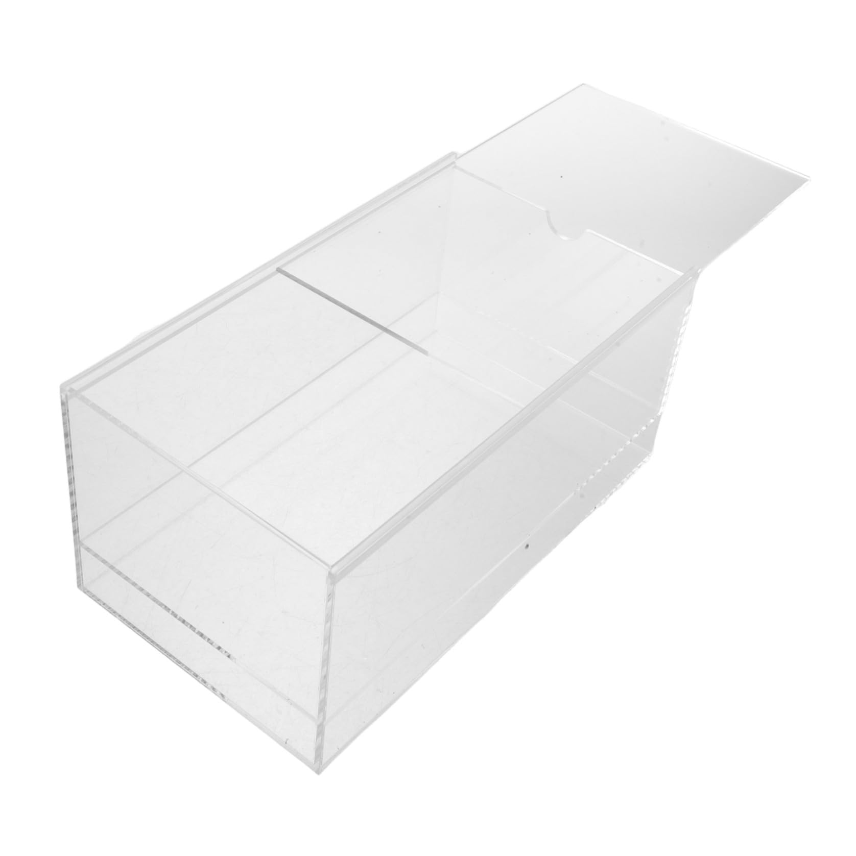 Scatola in Acrilico Trasparente per Tessere Mahjong e Carte | Design a Doppio Strato con Coperchio Scorrevole, Bordo Arrotondato, per Serate di Gioco e Scaffali