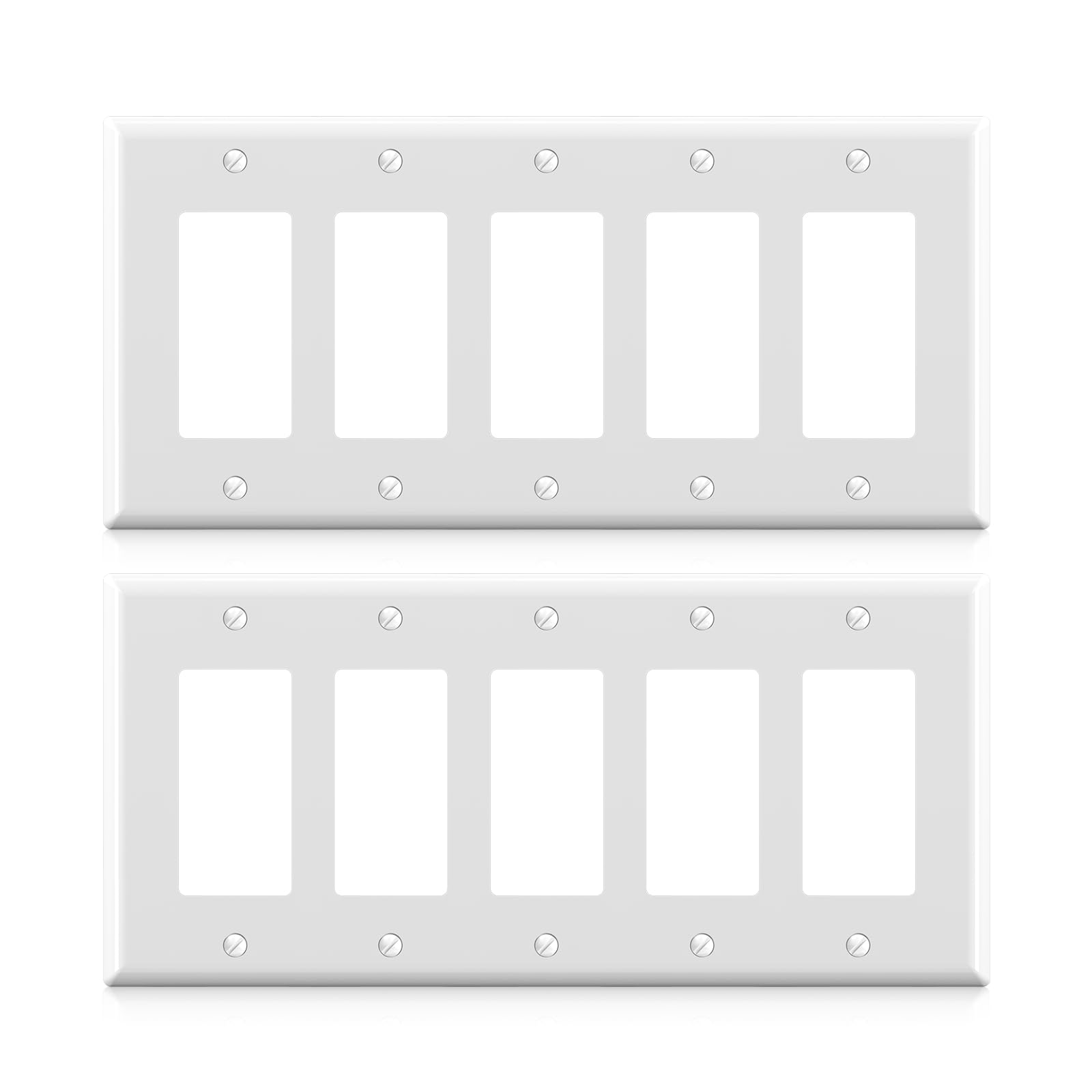 Decorative Wall Plates - Glossy Black (5 Pack) -9 Decorative Wall Plates - Glossy Black (5 Pack) -9