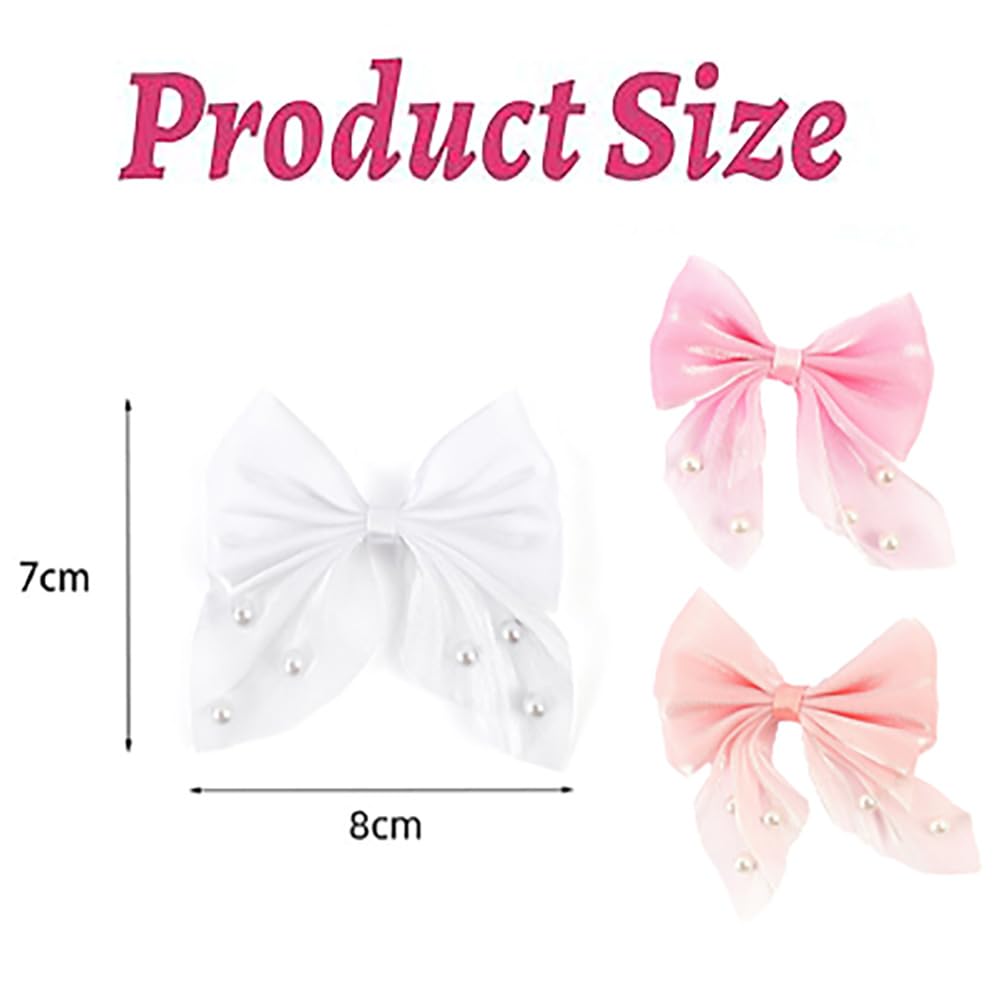 Diy Schleifen 70 Stück Schleife mit Perlen Satinschleifen Selbstklebend Fertige Schleifen 8*7CM Nähen Schleifen Deko Schleifen für Hochzeit Geschenkverpackung Basteln Geburtstag Kuchen(Mixed10#)