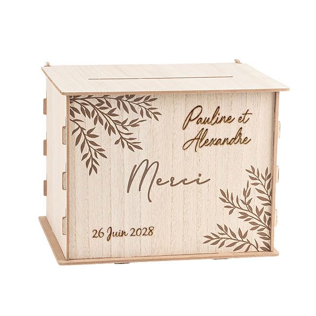 URNE Bois Merci RÉUTILISABLE 30X23.5X23.5CM Nature