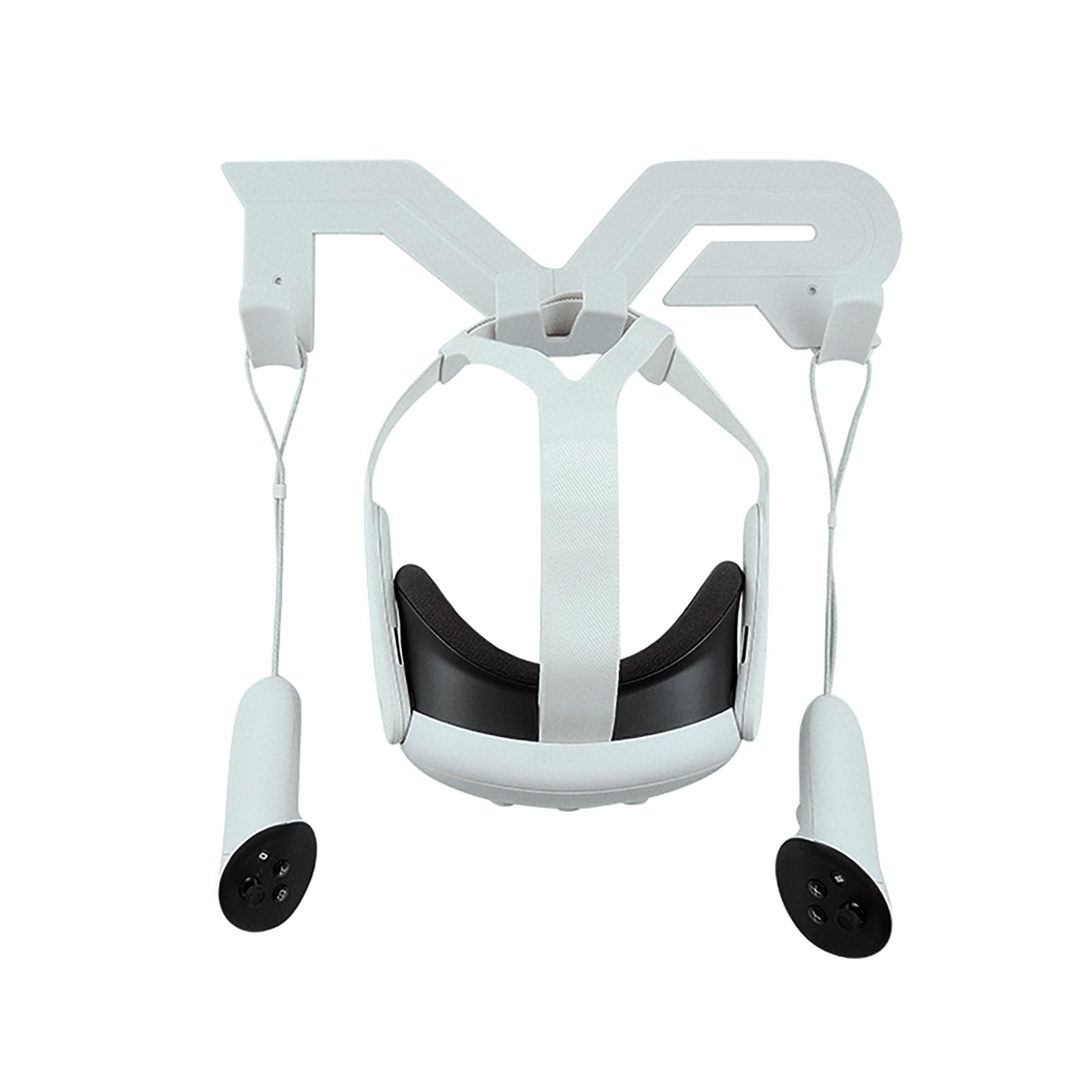Soporte de pared para auriculares de realidad virtual, colgador de almacenamiento para Meta Quest 3 2/Quest Pro/Pico 4/Quest Rift VR Accesorios (blanco)