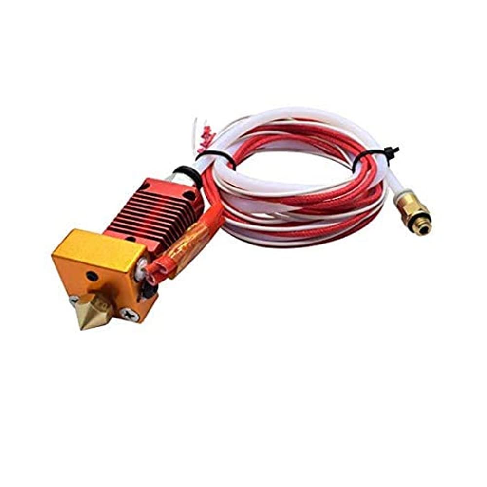 Tesseract Ender 3 CR-10/CR-10S Hotend Assembled, 24V 40W MK8 Extruder Kit with 1m PTFE 2mm x 4mm, Nozzle Throat, Heat Sink, Heating Block 1.75mm, 0.4mm Nozzle, Silicone Cover-image-23