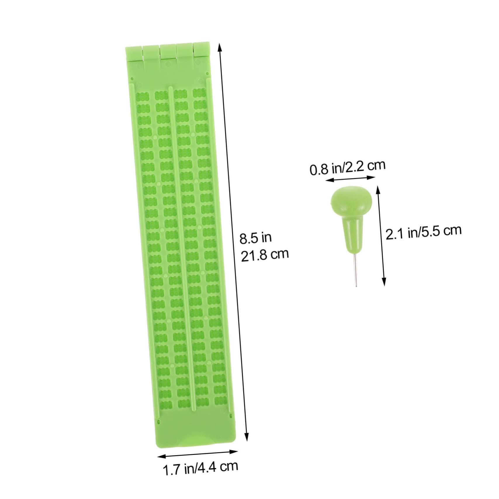 FOMIYES 4-line 28-Cell Braille Writing Stylus Blind Aid Portable Braille Board for Visual Impairment