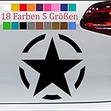 1x Stern - Aufkleber Generic Stern Aufkleber Jeep Army VW Golf GTI Tank Harley OPEL Tuning 18 Farben 5 Größen