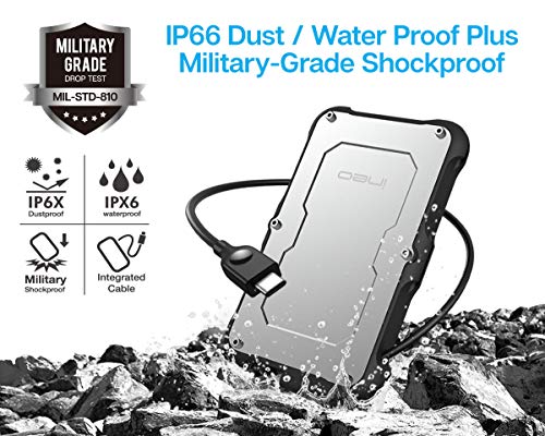 ineo 2.5 inch USB 3.1 Gen2 Type C Rugged Waterproof & Shockproof External Hard Drive Enclosure for 9.5mm & 7mm SATA HDD SSD [C2580c] - Thumbnail 5
