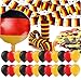Produktbild XXL Deutschland Deko EM 2024 Dekoration Set Fanartikel Tischdekoration mit über 50 Teilen wie Luftballons & Wimpelkette & Servietten für Fußball WM, EM