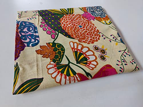 Image of Floral Printed Cotton Fabric Cloth Hand Block Print Fabric Women Material Running Jaipuri Hand Block Printed Women Dress Material Kurtis Natural 44 inch Inches Width 2.5 Meter (Pattern 36)